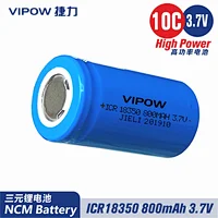 10C NCM Lithium ion Battery ICR18350 800mAh 3.7V