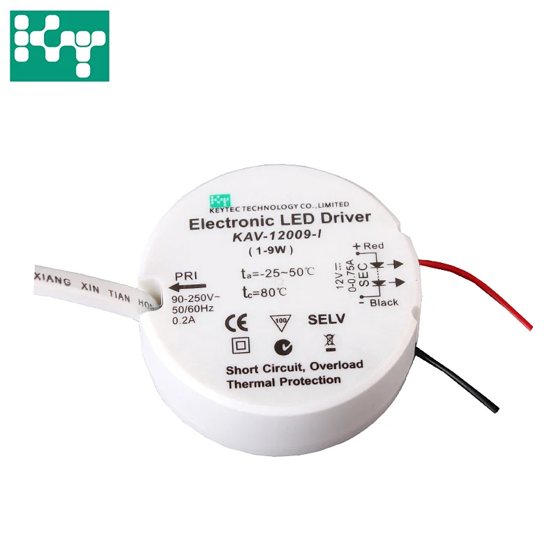 12V 9W   0.75A  IP20  CE SAA  small size  constant voltage LED driver