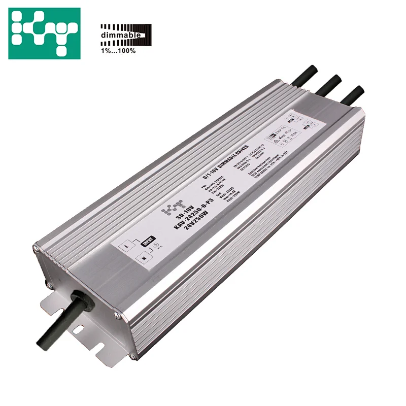 0/1-10V 恒压LED电源 250W 48VDC 5.2A 调光信号 ERP0.5W