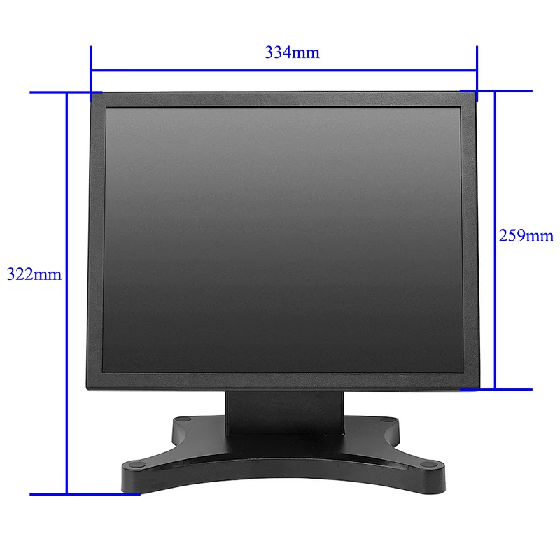 Ture Flat 15 Inch Pos Touch Screen Monitor With Metal Stand