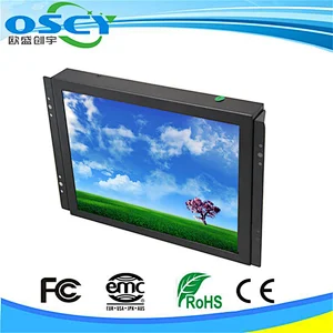 10 inch Open Frame Industrial monitor/ metal monitor with VGA /AV/BNC/HD