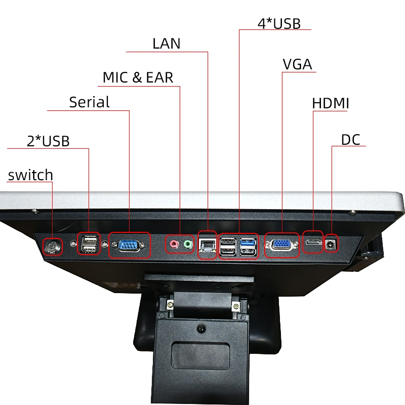 Machine Point Sale System 2 Screen Fingerprint Optional Built-in Wifi Terminal Cash Register All One Pos Systems