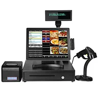 OSCY 17 Inch 2020 POS system with thermal printer cash drawer barcode scanner