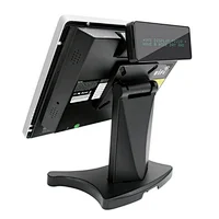 Top selling 15 inch touch screen pos built in WIFI windows original factory all in one dual display pos system