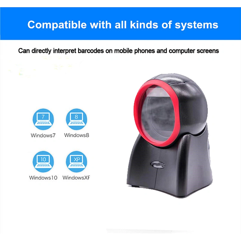 Omnidirectional Laser Scanner Plug & Play  USB Barcode Scanner desktop scanning platform for Supermarket