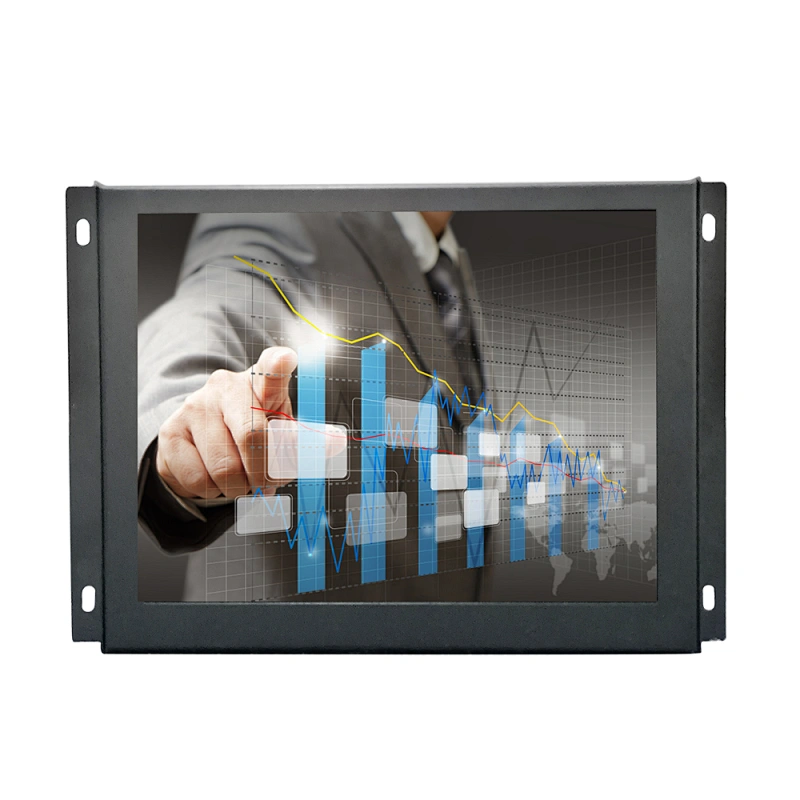 High Brightness Industrial Metal Frame Wall Embedded Mount  Open Frame 8 Inch oem 1000 Nits Lcd Monitor