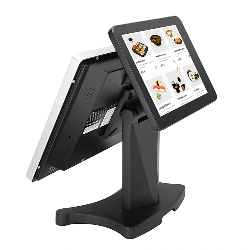 15inch pos 10inch customer display Touch Dual Screen terminal Restaurant Order Machine POS System