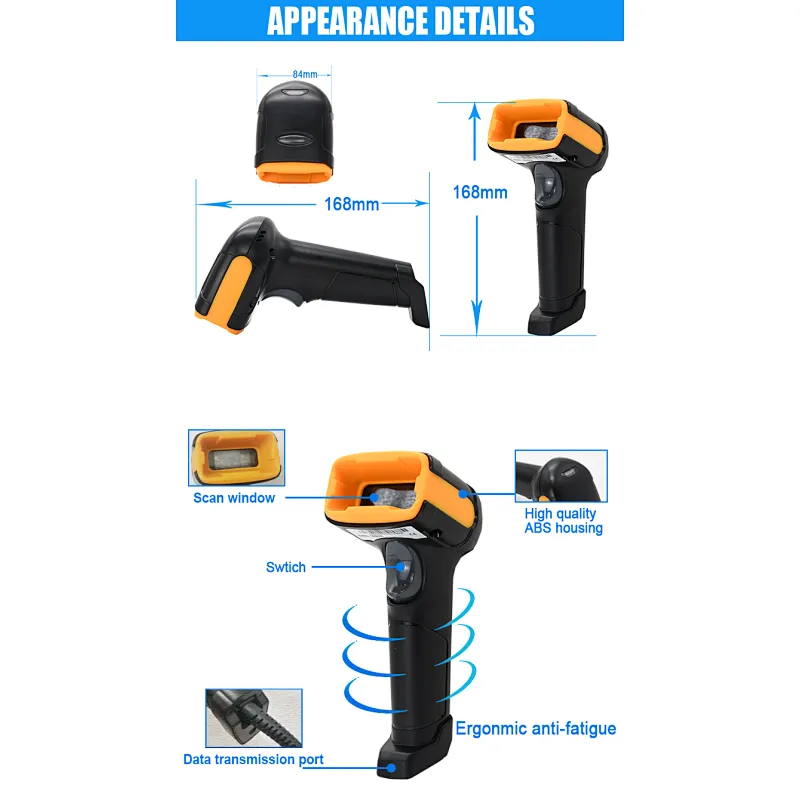 Long Range QR Code Scanner 1D  2D  Reader For Supermarket Payment Systems Cashier