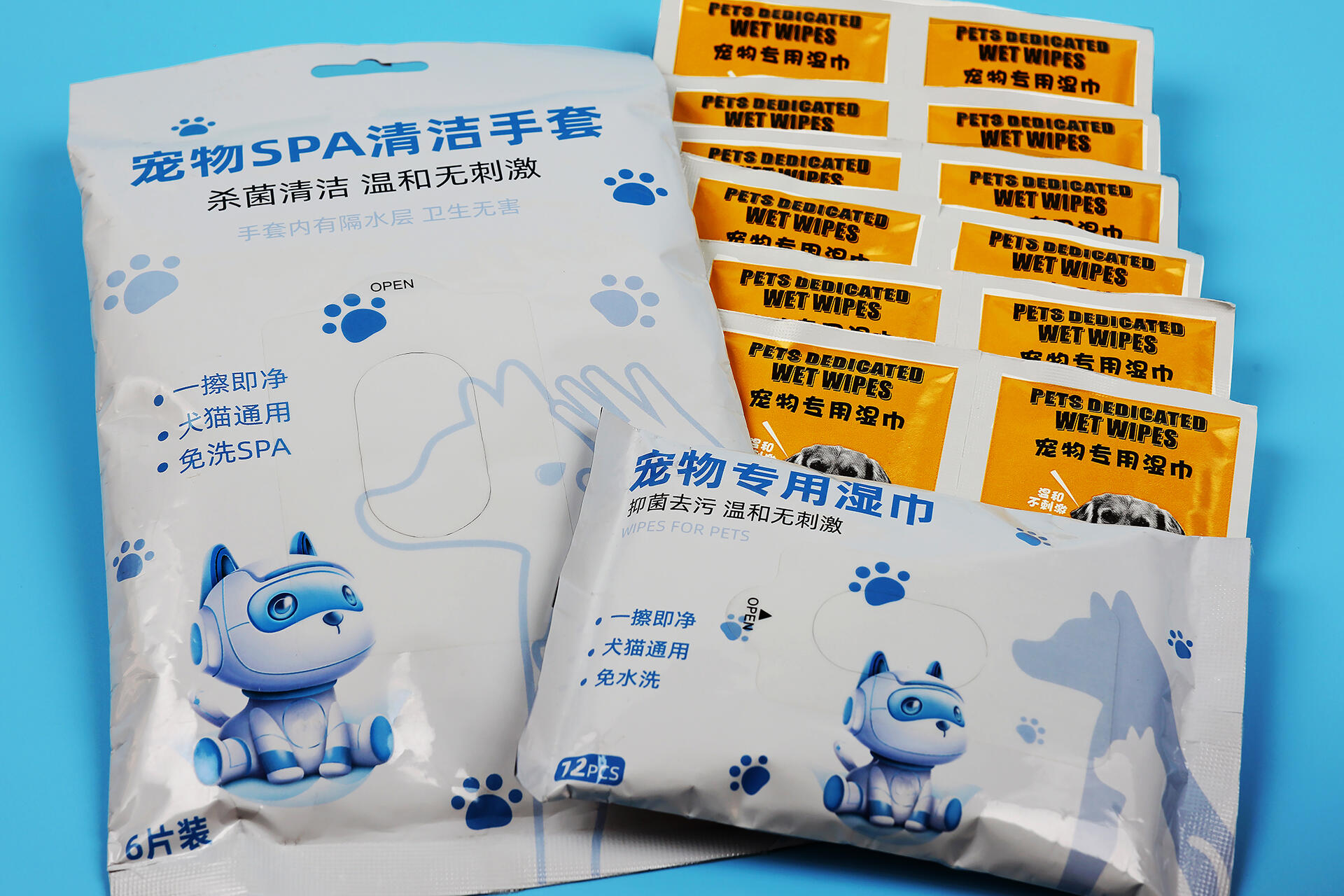 DOG CAT PAW CLEANER BODY WET WIPES