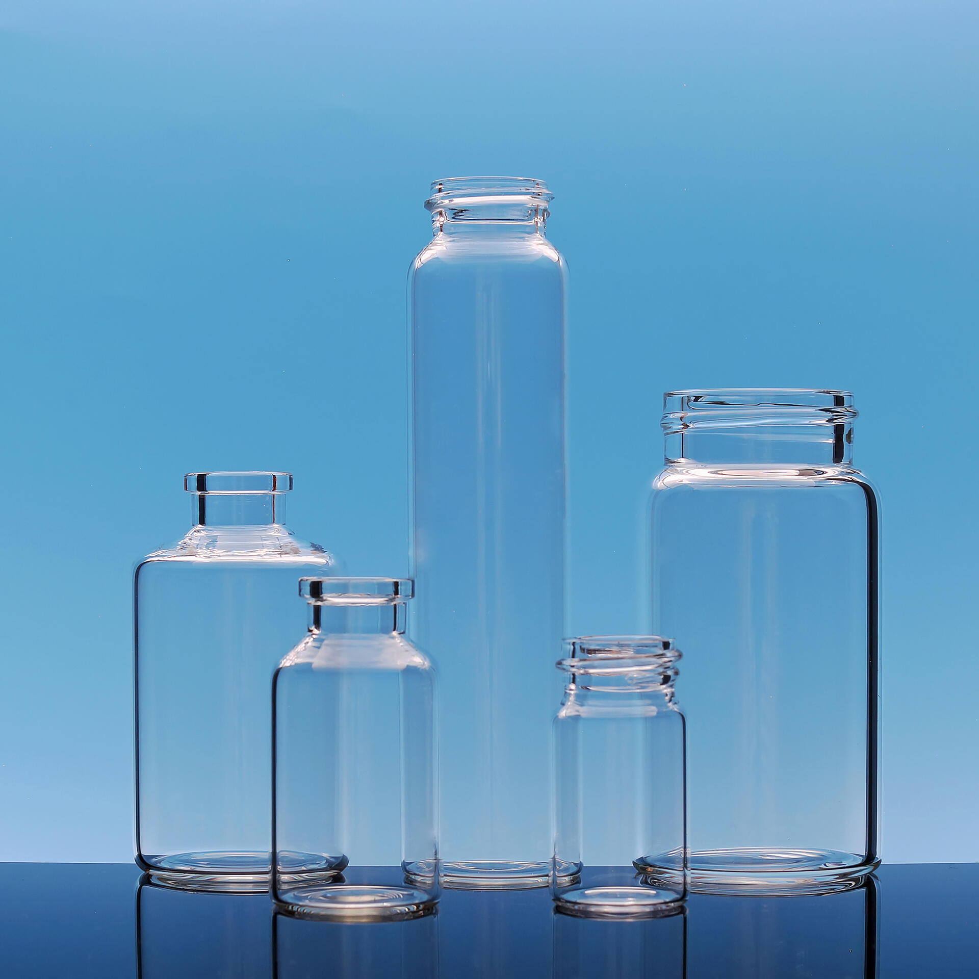 Clear or Amber Empty Glass Bottle Vial for Medical or Cosmetic