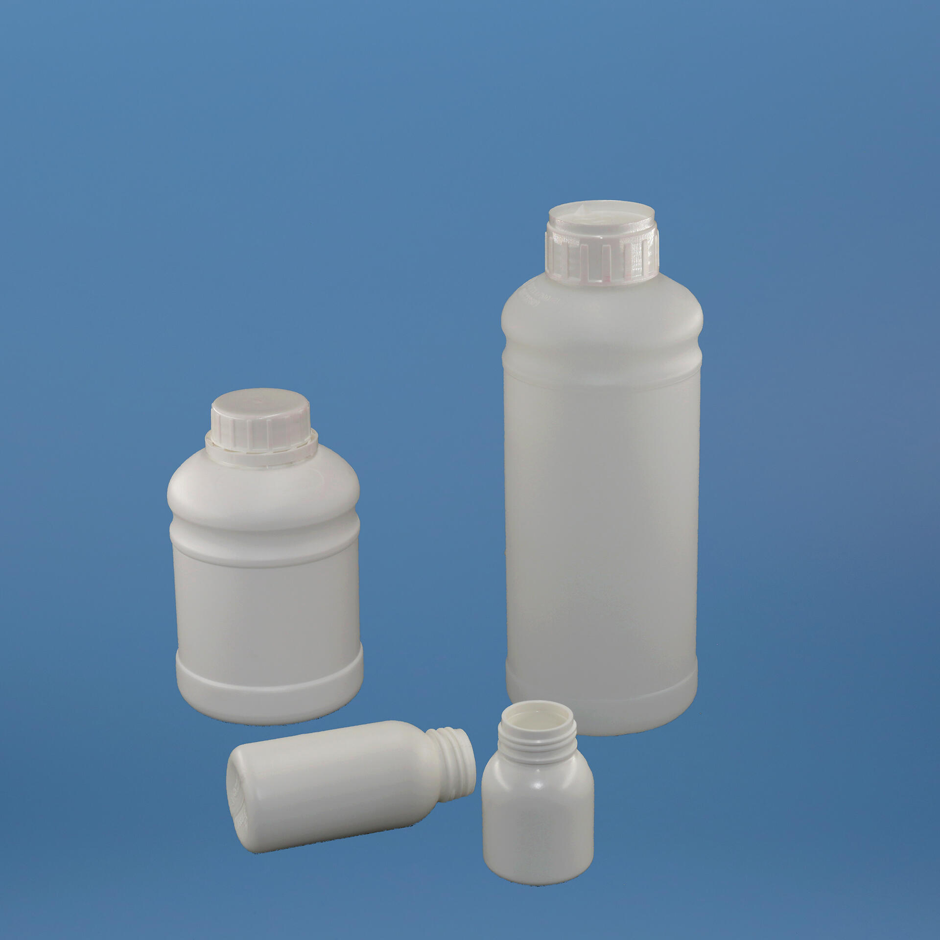 1000ml Fluorinated Hdpe Bottles 33oz Thick Round Anti-corrosion