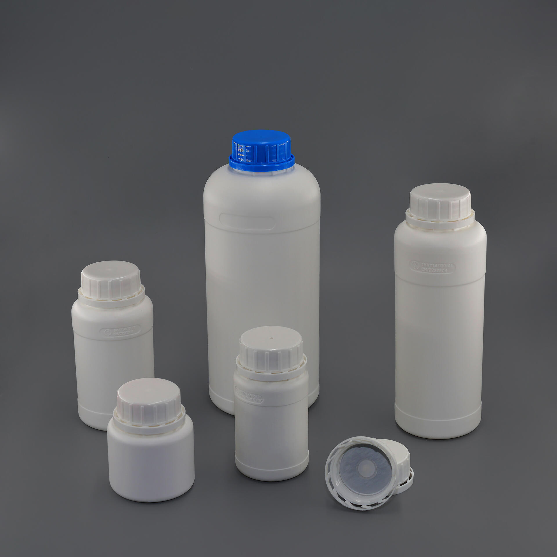 1000ml Fluorinated Hdpe Bottles 33oz Thick Round Anti-corrosion