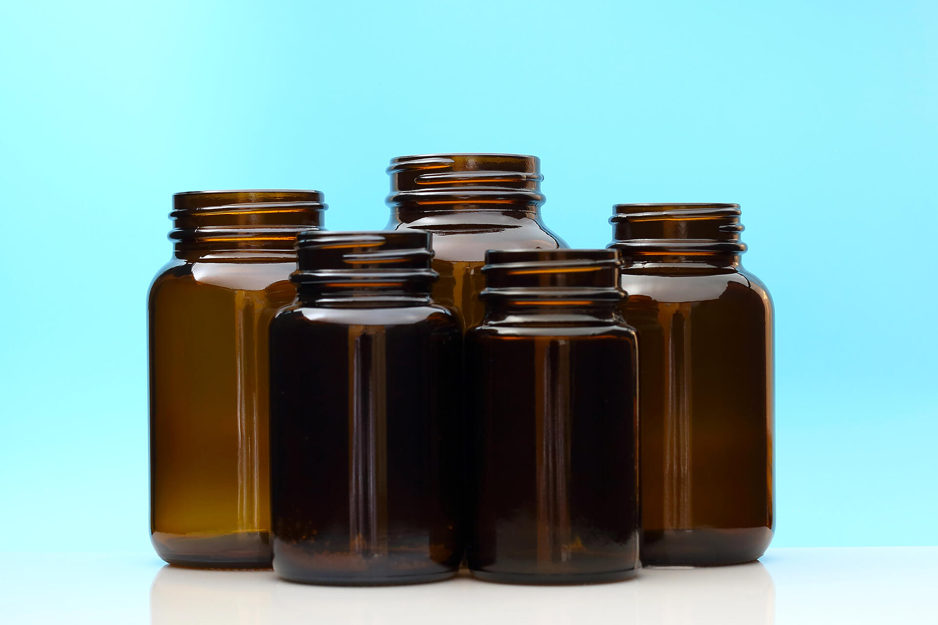Amber Mold Glass Bottle Amber Medicine Bottles
