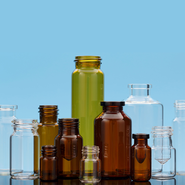 Clear or Amber Empty Glass Bottle Vial for Medical or Cosmetic