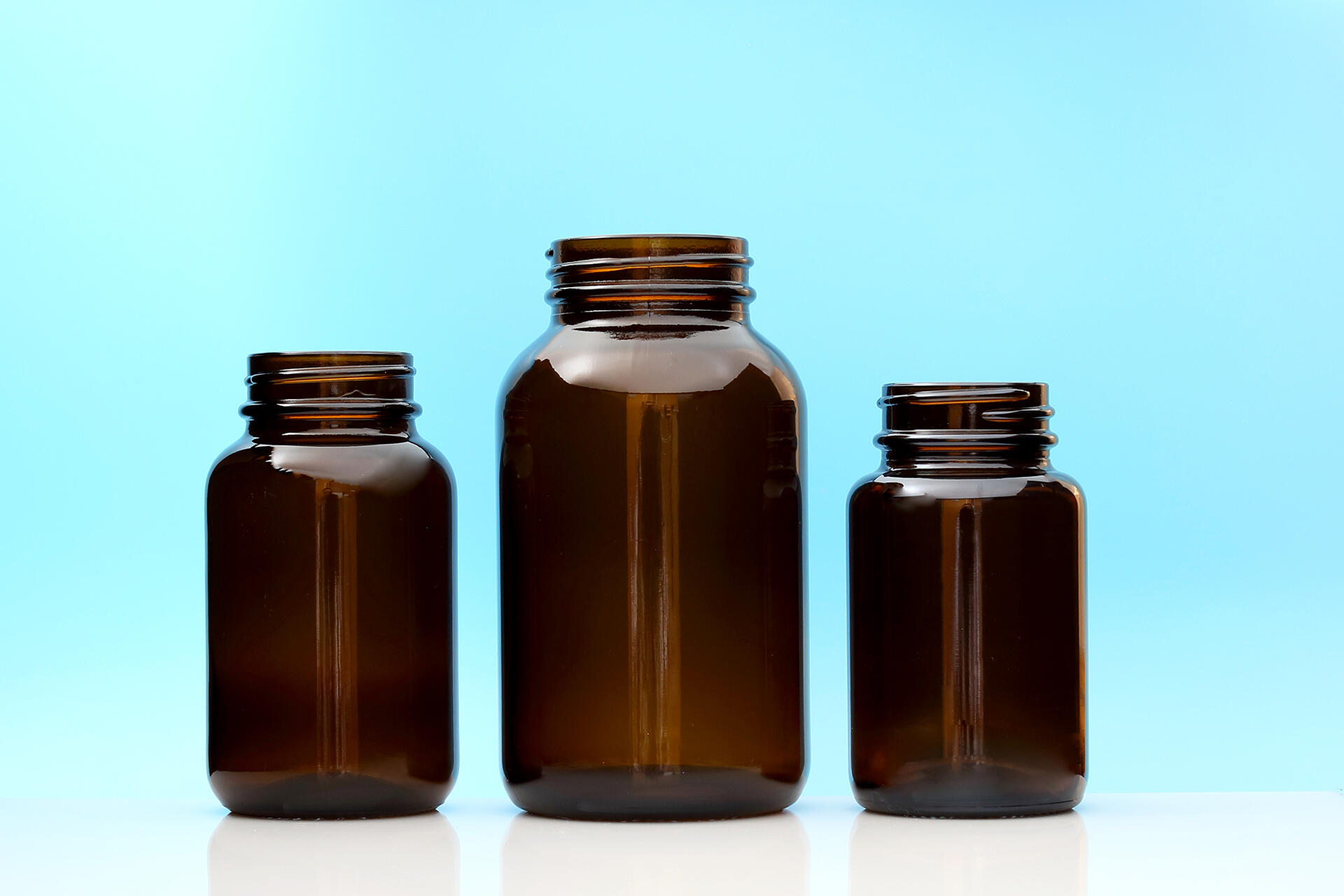 200ml Amber Glass Bottle for Tablet with Wide Mouth