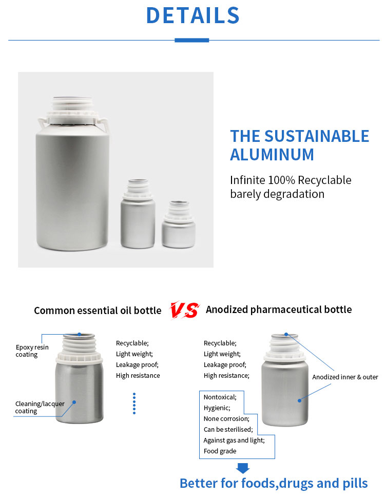 frosted essential oil bottle fragrance cobalt blue aluminium bottle chemical packaging bottle
