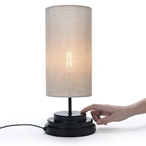 residential lighting voice control lamp bedside USB charge port touch dimmable usb desk lamp