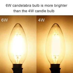 6pcs packed Brimax AC110V C35 E12 6W LED candle bulb