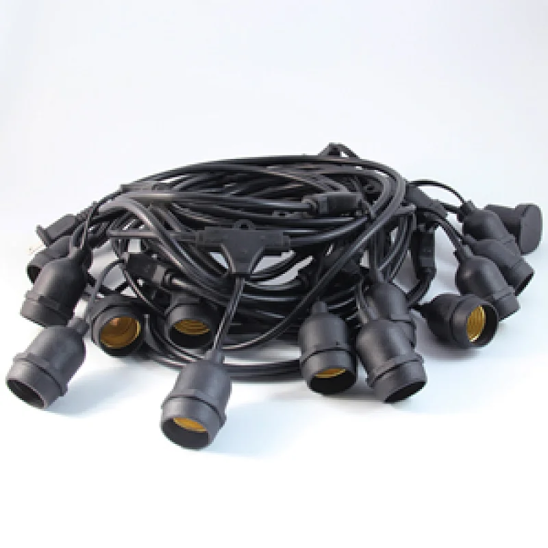 2700k 48ft outdoor string lights15 sockets with one for spare E27 S14 LED bulbs garden lamp