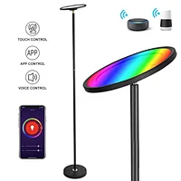 Support Amazon Alexa Google Home Floor Light Modern Smart WiFi RGBW LED Floor Lamp Up and Down Lighting 2 Sides Lighting