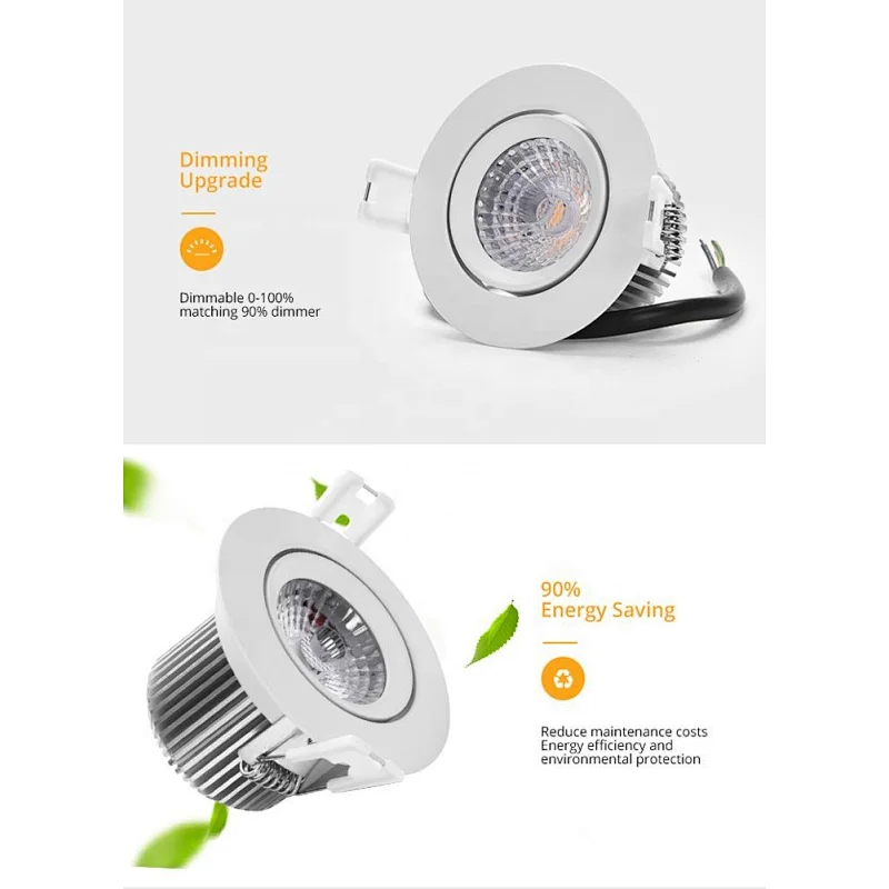 green energy saving beam angle 38 degree easy install LED downlight