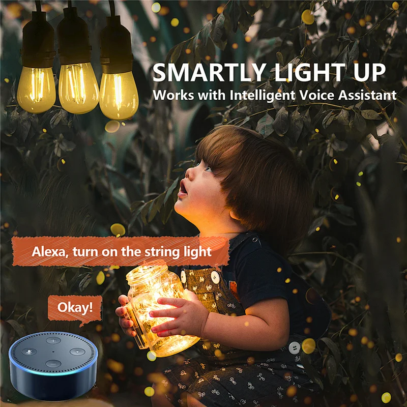 smart led outdoor string light