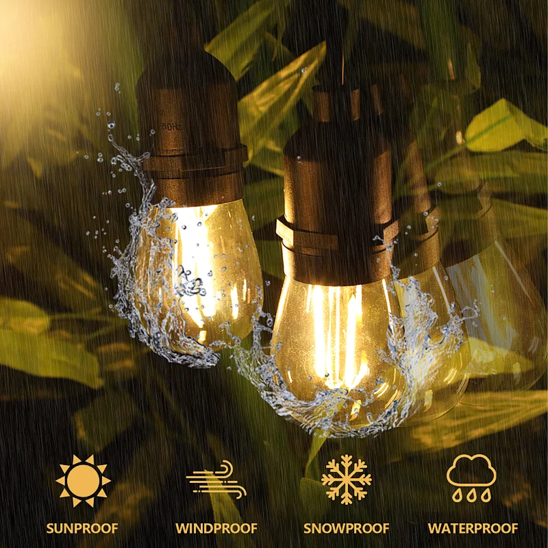RF remote control outdoor string light
