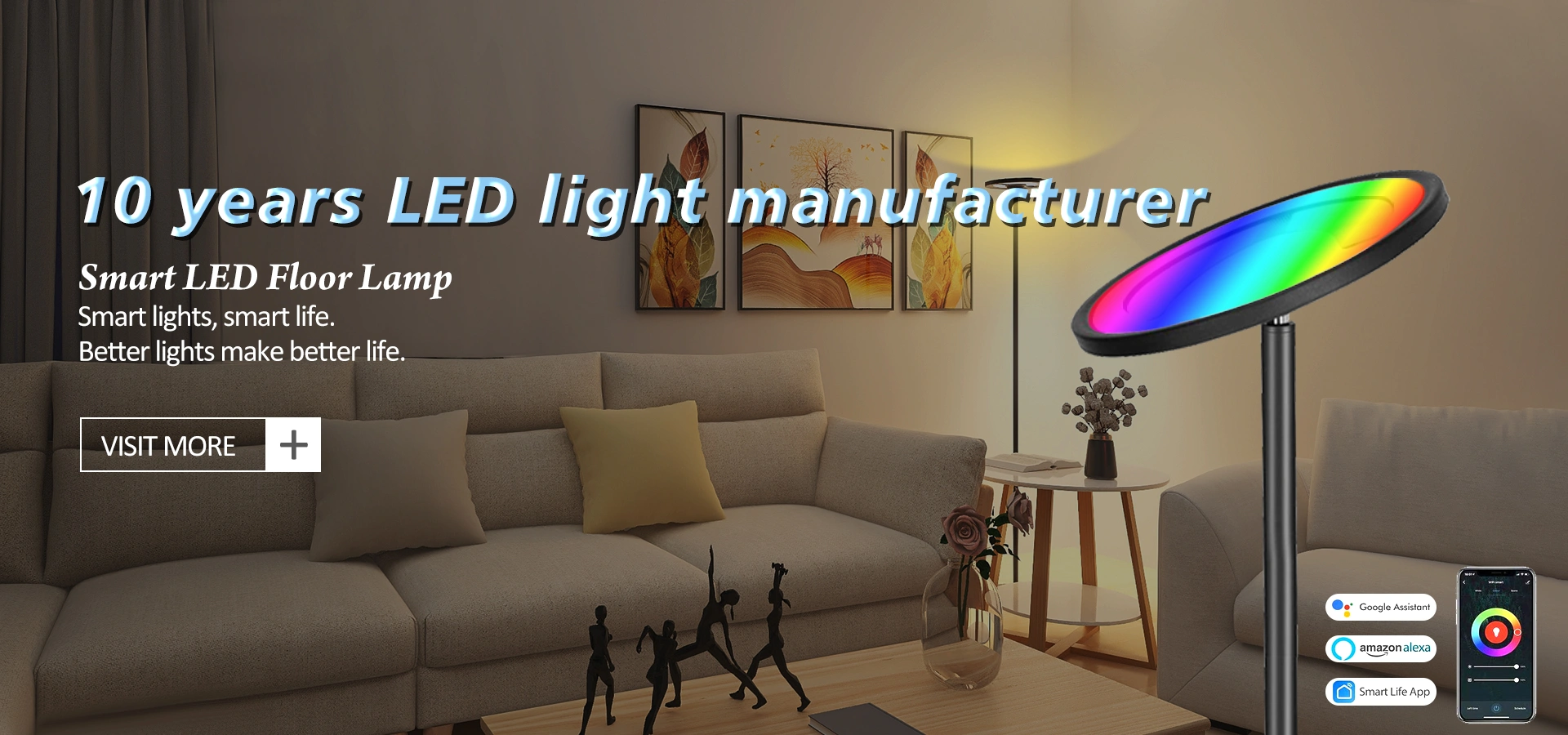 smart Wifi LED floor lamp