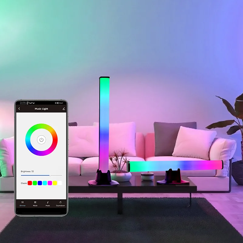 App control 5W DC 5V Smart RGB Colorful Music Sync Ambience Desktop Light