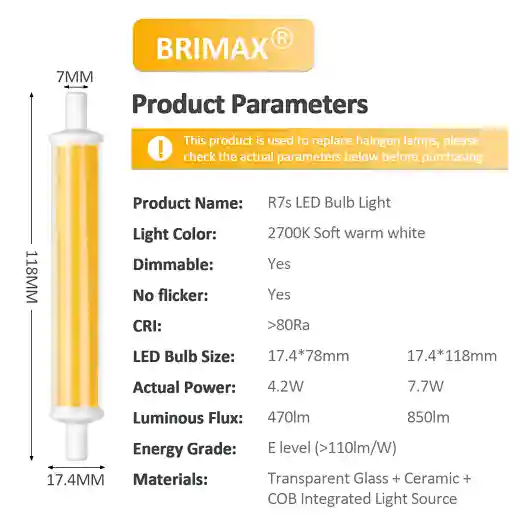 R7S led light bulb
