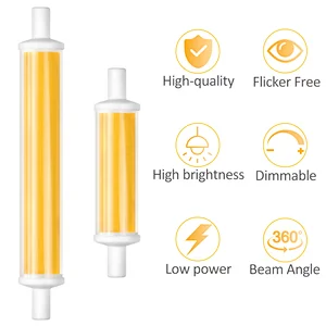 Sconce Light Replace Old J118 Halogen R7S Bulbs 7.7W 850lm 2700K Soft Warm White 118mm Dimmable R7S LED Bulbs