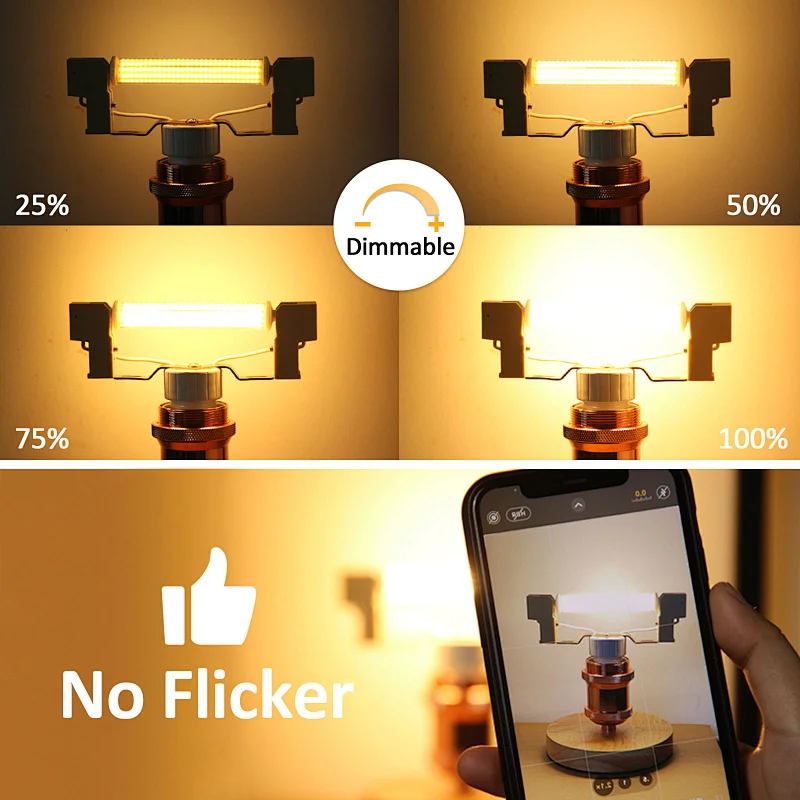 Sconce Light Replace Old J118 Halogen R7S Bulbs 7.7W 850lm 2700K Soft Warm White 118mm Dimmable R7S LED Bulbs