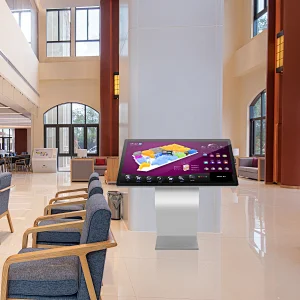 43 inch floor stand infrared touch screen self-service terminal information checking kiosk