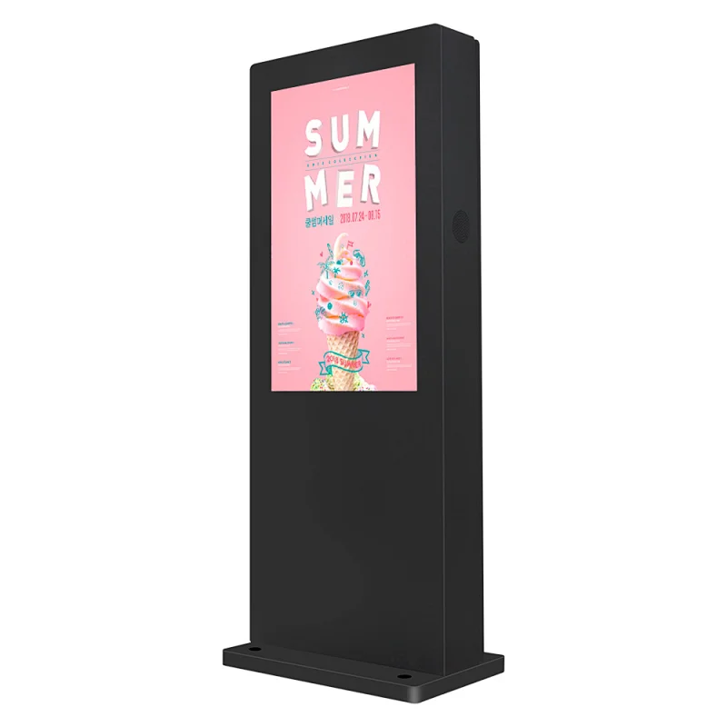 55 inch vertical outdoor lcd panel non touch stand advertising display