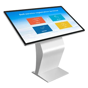 Indoor 65 inch lobby self service information capacitive touch screen interactive kiosk