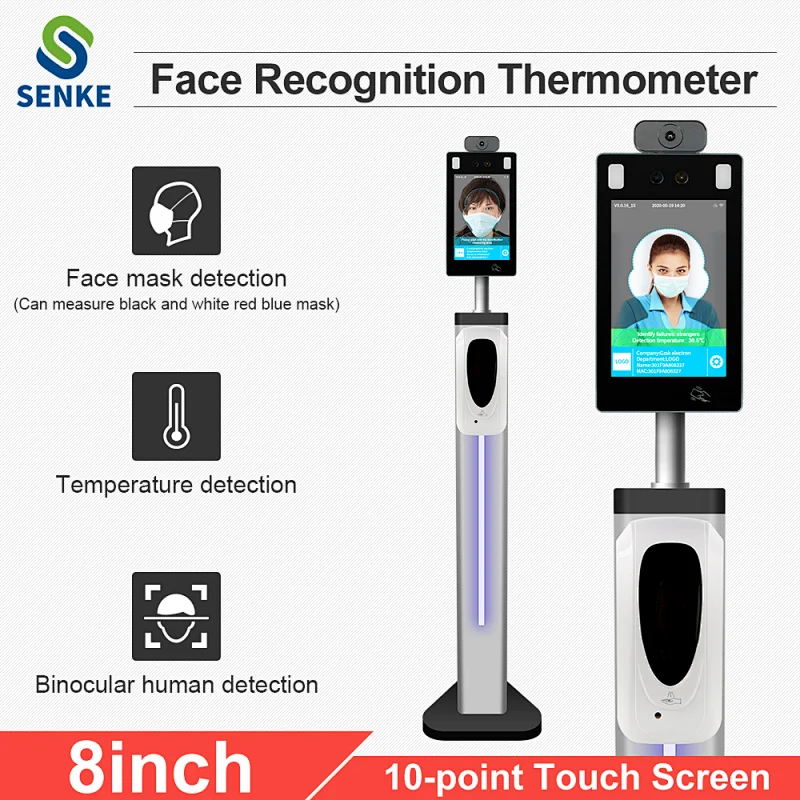 Time Attendance Recording Facial Recognition Thermal Imaging Scanner Camera Face Access Control System
