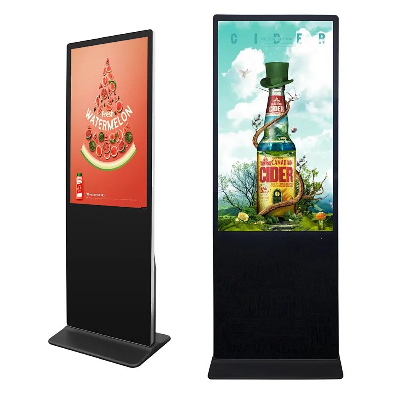 Indoor floor stand commercial lcd advertising display kiosk display screen
