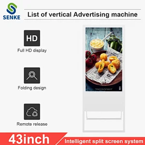 43 Inch High Resolution Light Portableled Advertising Digital Board Signage Display