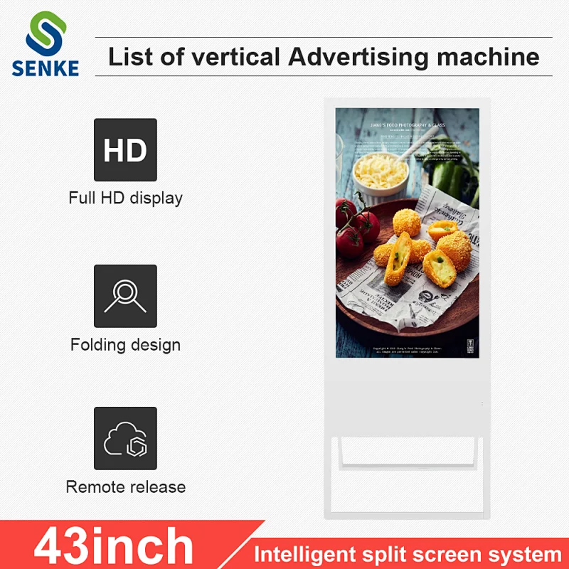 43 Inch High Resolution Light Portableled Advertising Digital Board Signage Display