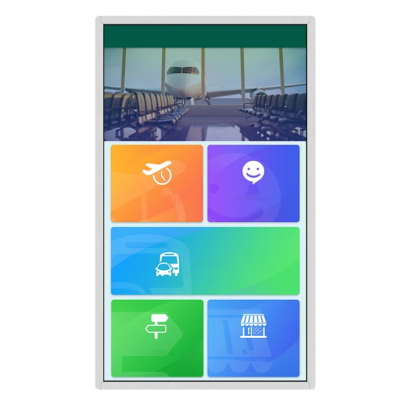 Indoor wall mounting Interactive LCD Advertising display
