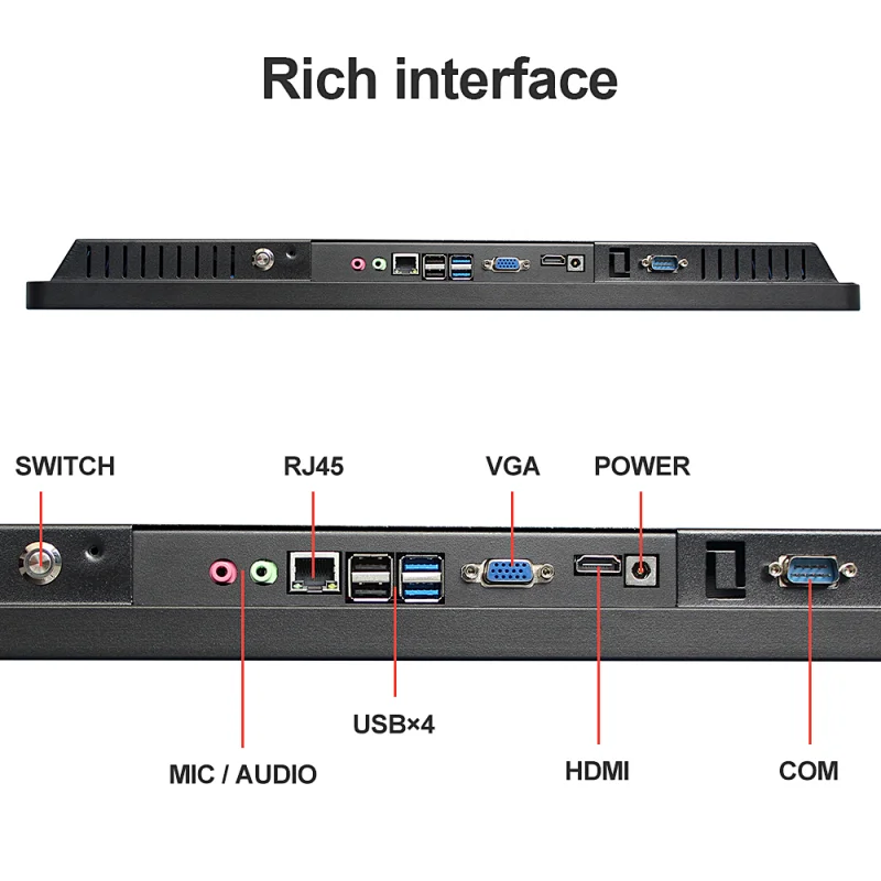 10.1 inch window Mini Touchscreen pc Wall Hanging touch all in one computer