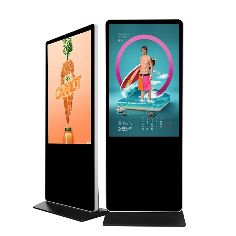 Android lcd screen portable indoor advertising floor standing digital signage display monitor