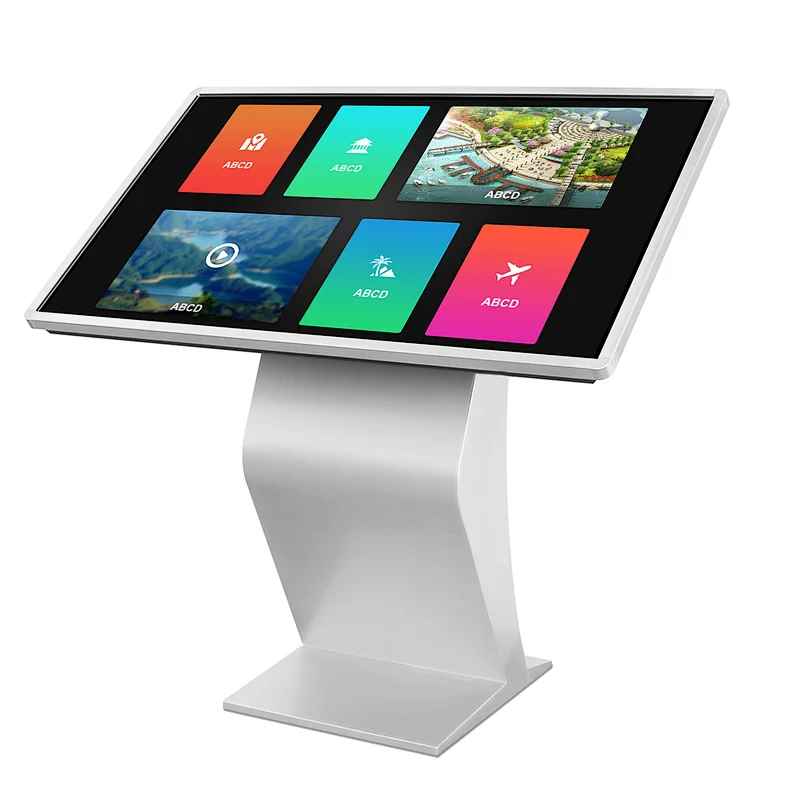 43 inch floor stand infrared touch screen self-service terminal information checking kiosk
