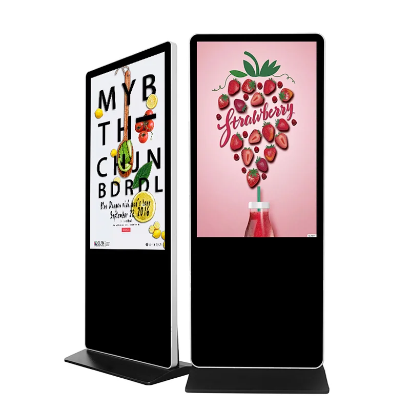 Android lcd screen portable indoor advertising floor standing digital signage display monitor