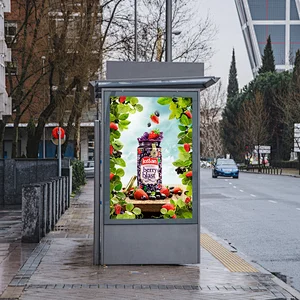 55 inch vertical outdoor lcd panel nano touch stand advertising display