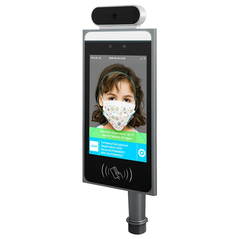 High performance ISO9001, SGS, TUV non-contact access control face recognition door lock ai thermal camera