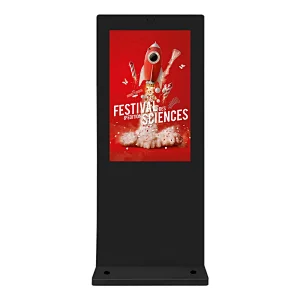 55 inch vertical outdoor lcd panel nano touch stand advertising display