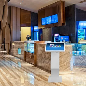 21.5 Inch Shopping Mall Indoor Kiosk Capacitive Touch Screen interactive Kiosk