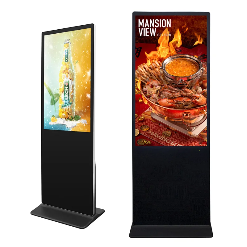 Capacity touch screen free stand lcd digital signage player advertising led display screen