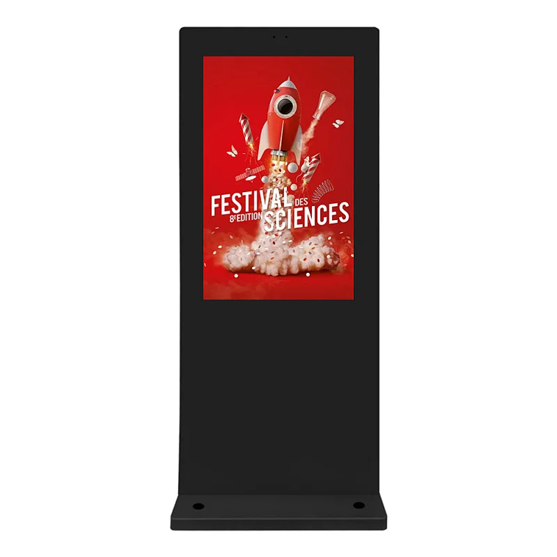 55 inch vertical outdoor lcd panel non touch stand advertising display
